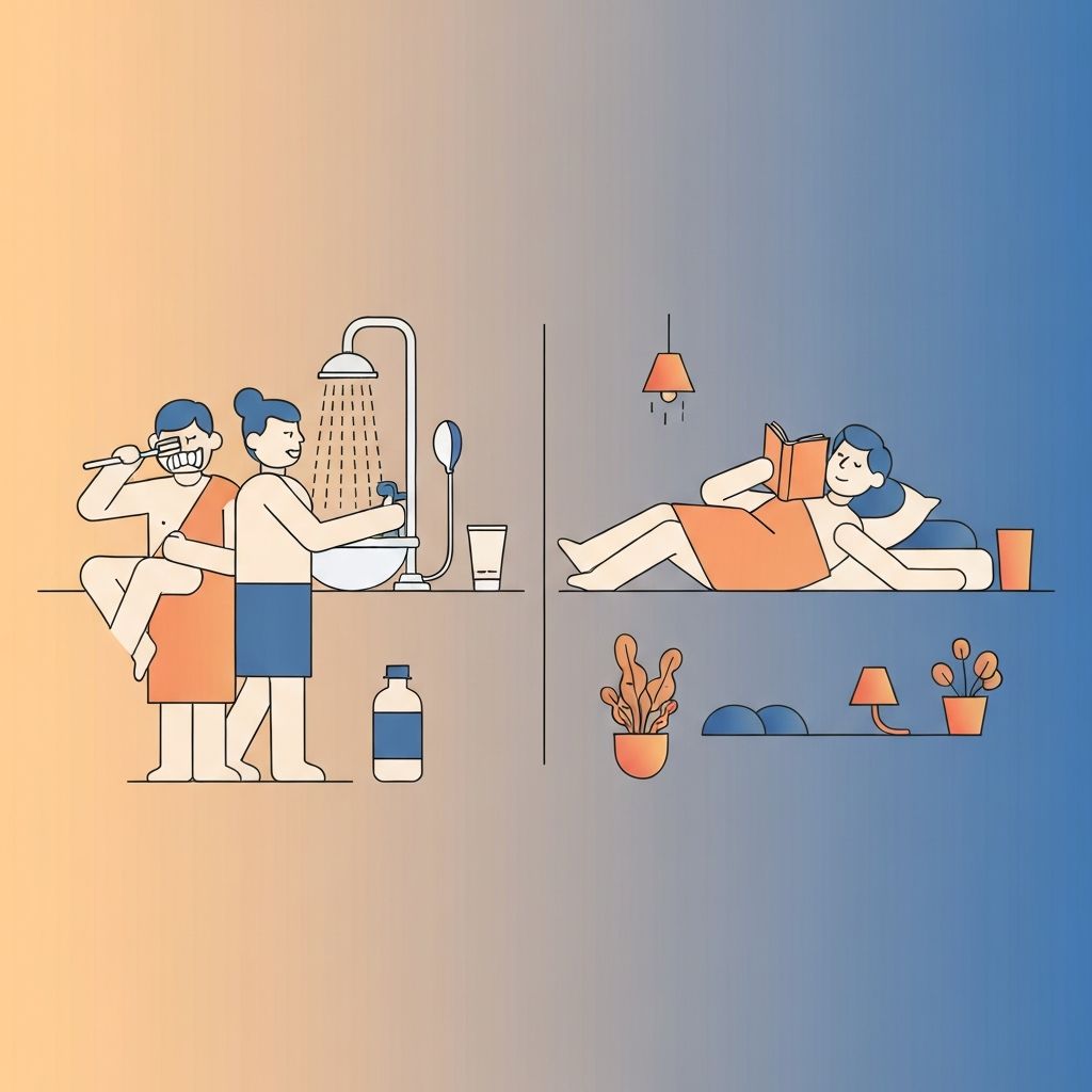 Konzept der Pflegeroutine Abfolge